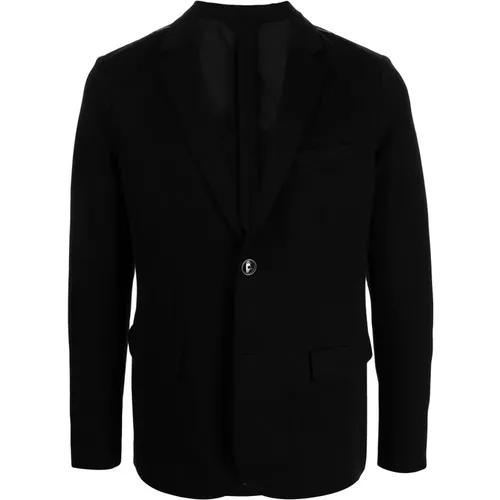 Schwarzer Stretch-Blazer , Herren, Größe: XL - Emporio Armani - Modalova