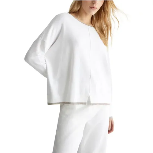 Zeitlose weiße Pullover , Damen, Größe: XL - Liu Jo - Modalova
