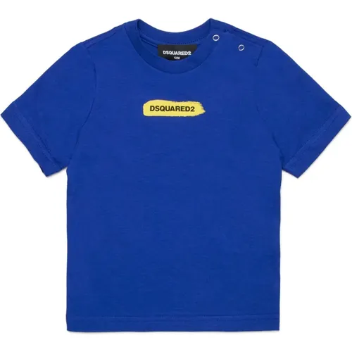 T-Shirt mit Pinselstrich-Grafik - Dsquared2 - Modalova