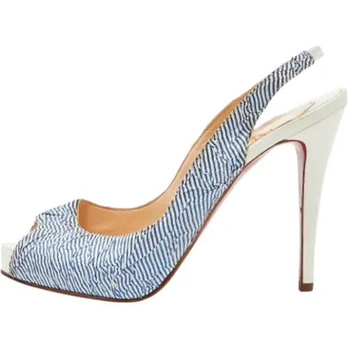 Pre-owned Fabric heels , female, Sizes: 5 1/2 UK - Christian Louboutin Pre-owned - Modalova