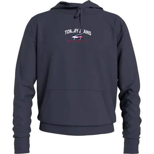 Zeitloser Tommy Hoodie , Herren, Größe: S - Tommy Jeans - Modalova