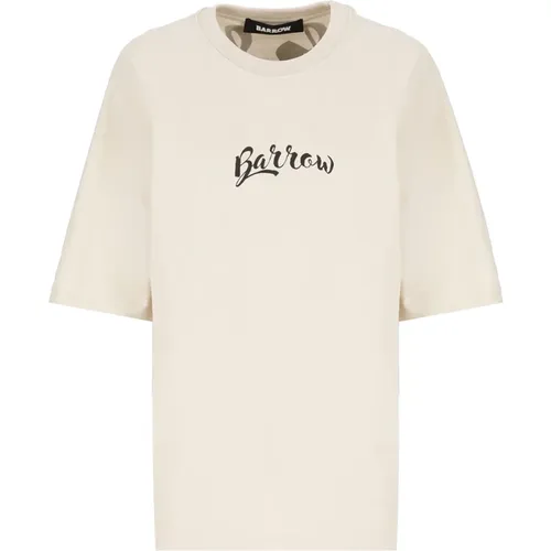 T-Shirts, Baumwoll-T-Shirt mit Logo-Print, T-Shirt mit bedrucktem Rücken - Barrow - Modalova