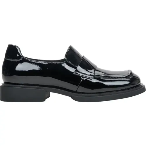 Schwarze Damen Lackleder Loafers Er00113590 , Damen, Größe: 38 EU - Estro - Modalova