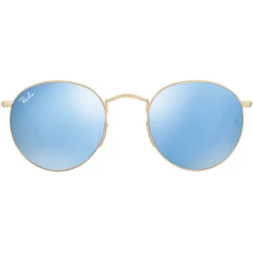 Runde flache Gläser, Rb3447N Round Metal Sonnenbrille für Damen , Damen, Größe: 50 MM - Ray-Ban - Modalova