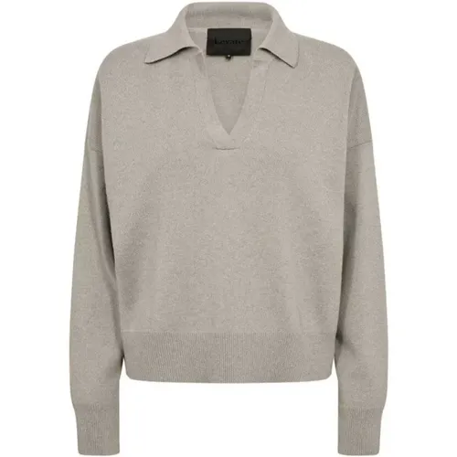 Winni 6 Pullover - V-Ausschnitt mit Drop-Shoulder , Damen, Größe: L - Levete Room - Modalova
