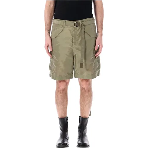 Men's Clothing Shorts Lt Khaki Ss24 , male, Sizes: L - Sacai - Modalova