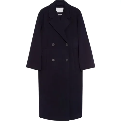 Oversized Wool Coat in Navy , female, Sizes: M, S, L, XS - IVY OAK - Modalova