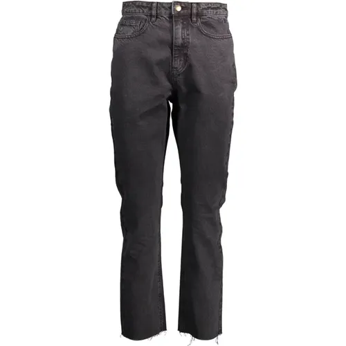Schwarze Bestickte Denim-Jeans für Frauen - Desigual - Modalova