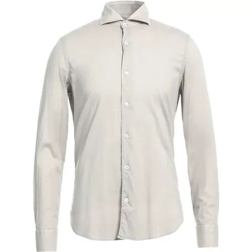 Classic Pearl Grey Shirt , male, Sizes: M, 3XL, 2XL, XL - Fedeli - Modalova