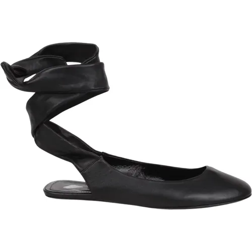 Grained Calf Leather Ballerina Shoes , female, Sizes: 5 UK, 7 UK, 4 UK, 3 UK, 6 UK - The Attico - Modalova