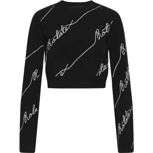 Sequin Logo Sweater , female, Sizes: S, XS - Rotate Birger Christensen - Modalova