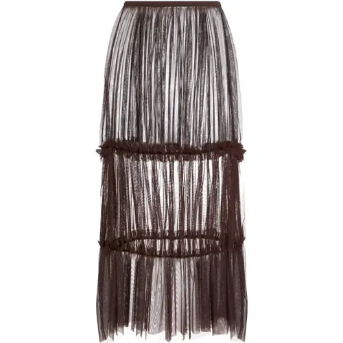 Mid-length Skirt , female, Sizes: XS/S - MM6 Maison Margiela - Modalova