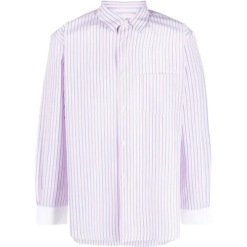 Striped Cotton Shirt , male, Sizes: S - Comme des Garçons - Modalova