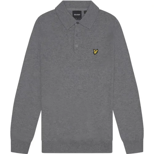 Merino Baumwollstrickpolo , Herren, Größe: M - Lyle & Scott - Modalova