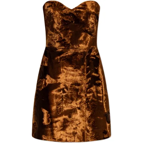 Samtkleid Alexander McQueen - alexander mcqueen - Modalova