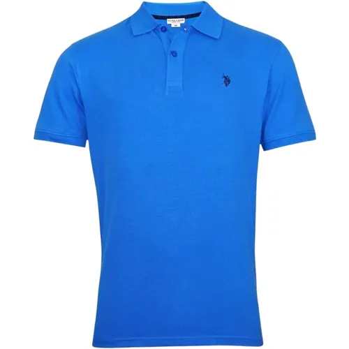 King Piqué Polo Shirt , Herren, Größe: M - U.S. Polo Assn. - Modalova