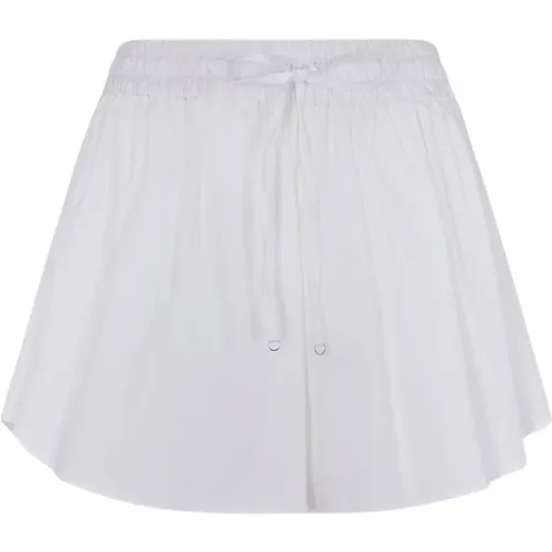 Weiße Baumwollmischung Kordelzug Shorts , Damen, Größe: L - Me-Fui - Modalova