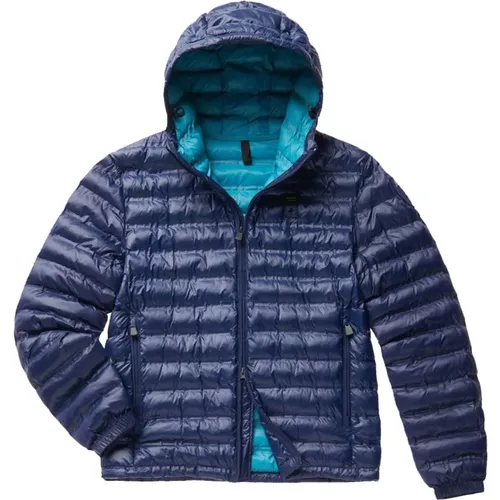 Eco Everett Hooded Down Jacket , male, Sizes: 2XL, L, M, 3XL - Blauer - Modalova