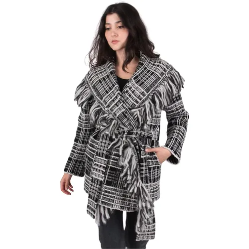 Checked Comfort Cardigan , female, Sizes: S, XS - dorothee schumacher - Modalova