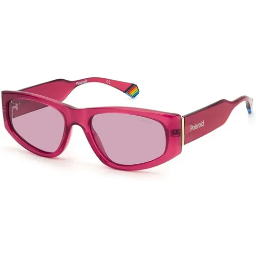 Rote Kunststoff-Sonnenbrille Modischer Unisex-Stil - Polaroid - Modalova