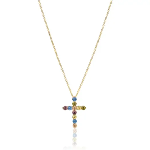 Belluno Kreuz Halskette , Damen, Größe: ONE Size - Sif Jakobs Jewellery - Modalova