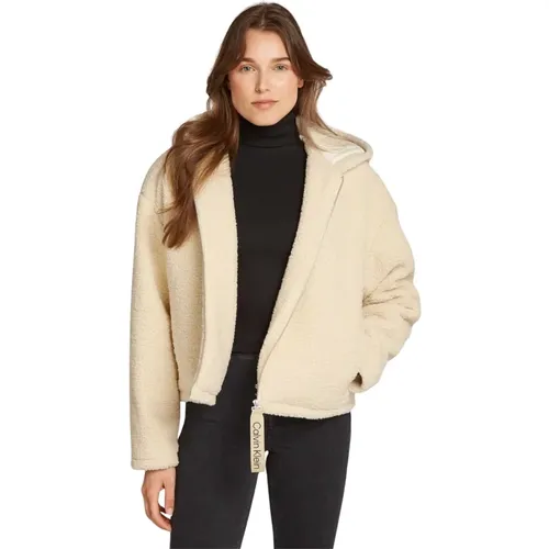 Sherpa Jacke für Frauen , Damen, Größe: S - Calvin Klein Jeans - Modalova