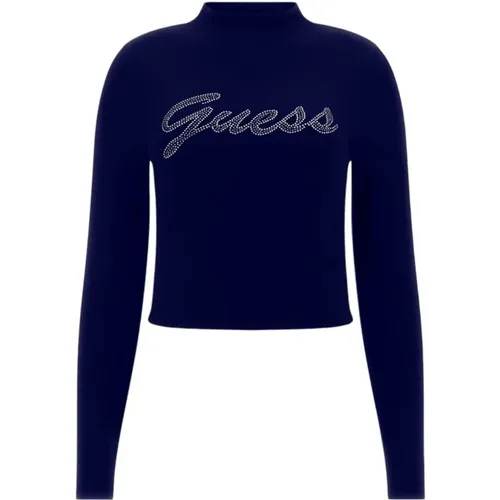 Rundhals Pullover , Damen, Größe: L - Guess - Modalova