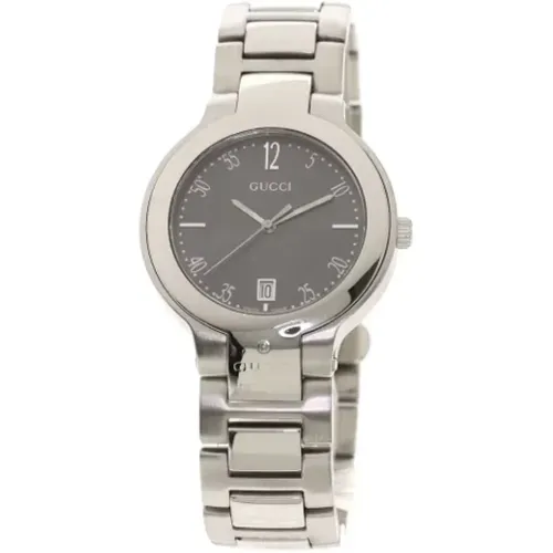 Pre-owned Navy Stainless Steel Gucci Watch , female, Sizes: ONE SIZE - Gucci Vintage - Modalova
