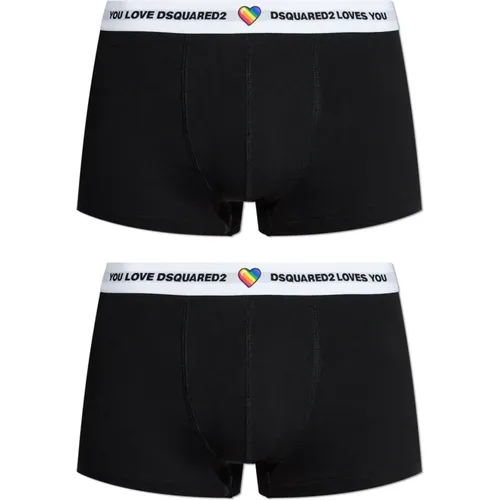 Zweierpack Boxershorts mit Logo , Herren, Größe: XS - Dsquared2 - Modalova