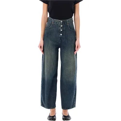 Cropped Rhianna Jeans , female, Sizes: W26, W25, W27 - MM6 Maison Margiela - Modalova