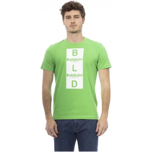 Trend T-shirt mit Logo-Muster , Herren, Größe: XS - Baldinini - Modalova