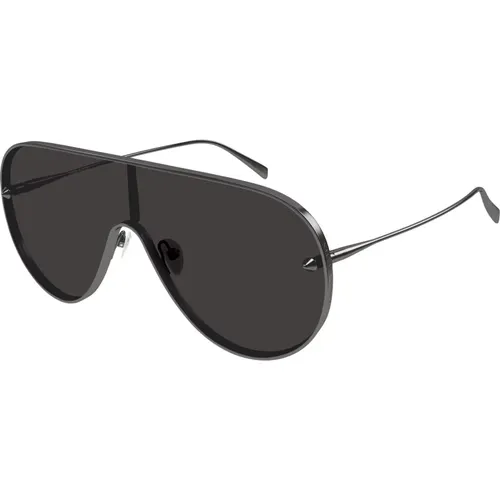 Gunmetal Grey Sunglasses , unisex, Sizes: ONE SIZE - alexander mcqueen - Modalova