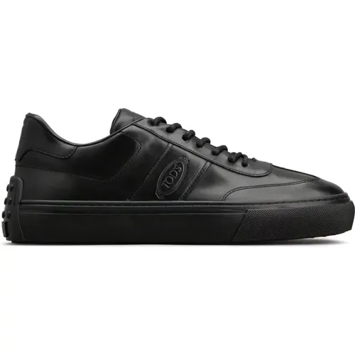 Schwarze Vintage Leder Sneakers , Herren, Größe: 40 EU - TOD'S - Modalova