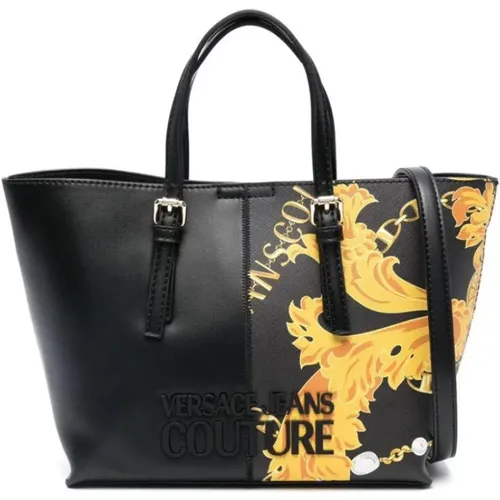Synthetische Einkaufstasche mit abnehmbarem Schultergurt , Damen, Größe: ONE Size - Versace - Modalova