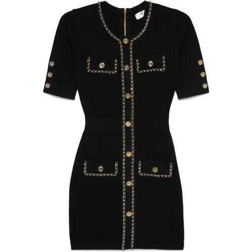 Schwarzes Kleid Aw24 Damenmode , Damen, Größe: S - Elisabetta Franchi - Modalova