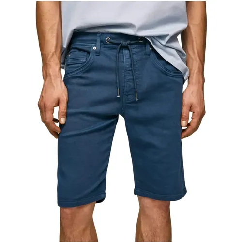 Baumwoll Bermuda Gymdigo Slim Fit , Herren, Größe: W32 - Pepe Jeans - Modalova