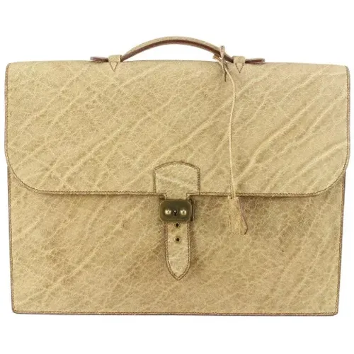 Pre-owned Leather briefcases , unisex, Sizes: ONE SIZE - Hermès Vintage - Modalova