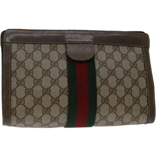 Pre-owned Leather clutches , female, Sizes: ONE SIZE - Gucci Vintage - Modalova