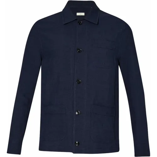 Blaue Leinenjacke Herren Navy , Herren, Größe: M - Liu Jo - Modalova