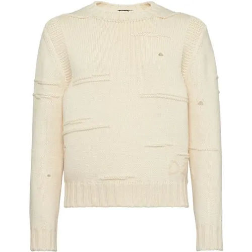 Knitwear with Embroidered Logo , male, Sizes: L, M - Dsquared2 - Modalova