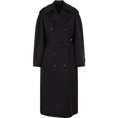 Oversize Double-Breasted Trench Coat , female, Sizes: S, XS - Balenciaga - Modalova