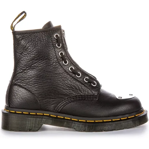 Leather Metal Toe Plate Boots , female, Sizes: 3 UK, 5 UK, 7 UK, 8 UK, 9 UK, 4 UK, 6 UK - Dr. Martens - Modalova