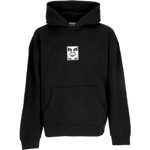 Iconic Hoodie Fleece , male, Sizes: XS, S, L - Obey - Modalova