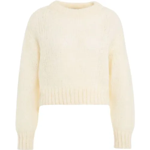 White Knit Pullover 'Leonnie' , female, Sizes: S - American Dreams - Modalova