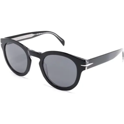 Schwarze Sonnenbrille mit Originalzubehör , Herren, Größe: 49 MM - Eyewear by David Beckham - Modalova