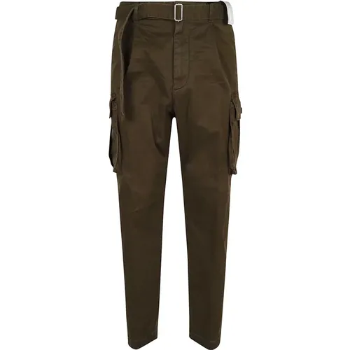 Multi-Pocket Stretch Cotton Pleat Pant , male, Sizes: L, S, 2XL, XL - Dsquared2 - Modalova