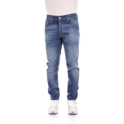 Denim Jeans with Logo Back Pocket , male, Sizes: W31, W32, W35, W33, W36, W34 - Dondup - Modalova