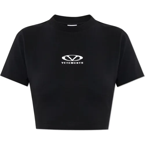 Logo top , Damen, Größe: M - Vetements - Modalova