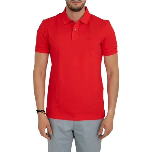 Rotes Poloshirt mit kurzen Ärmeln - Hugo Boss - Modalova