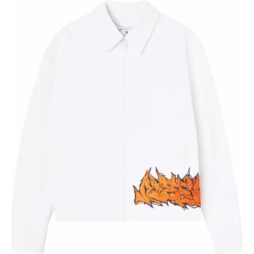 Off , Jacket , male, Sizes: S, L, M - Off White - Modalova